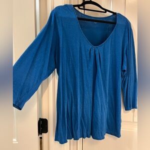 Eileen Fisher Top - 100% Linen - Blue - EUC - 1X